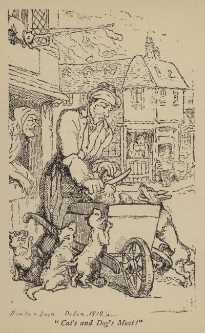 Katten- en hondenvoer! door Thomas Rowlandson