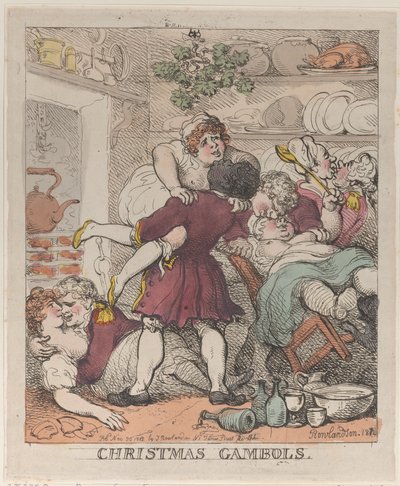 Kerstspelletjes, 30 november 1812 door Thomas Rowlandson