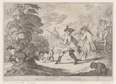 City Foulers-Mark!, 1799 door Thomas Rowlandson