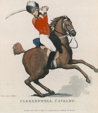 Clerkenwell Cavalerie door Thomas Rowlandson
