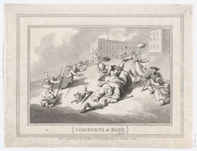 Comforts of Bath, Plaat 12, 6 januari 1798 door Thomas Rowlandson