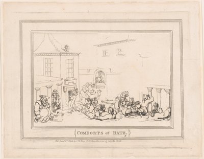 Comforts of Bath, plaat 7 door Thomas Rowlandson