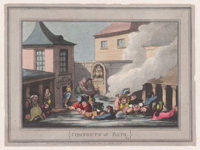 Comforts of Bath, Plaat 7, 6 januari 1798 door Thomas Rowlandson