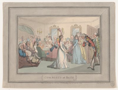 Comforts of Bath, Plaat 8, 6 januari 1798 door Thomas Rowlandson