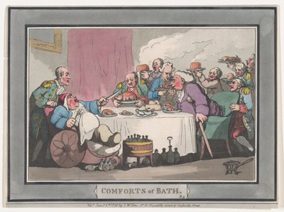 Comforts of Bath, Plaat 9, 6 januari 1798 door Thomas Rowlandson