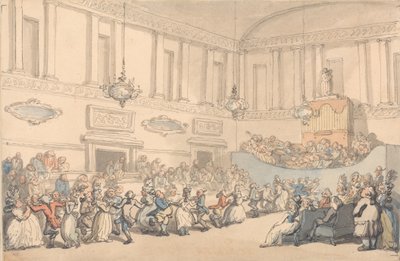 De geneugten van Bath: Het bal door Thomas Rowlandson