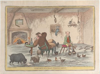 Comforts van een Ierse Visserij Lodge, 12 mei 1812 door Thomas Rowlandson