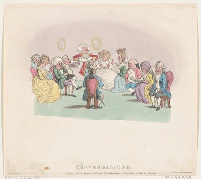 Conversazione, 20 maart 1803 door Thomas Rowlandson