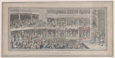 Covent Garden Theatre door Thomas Rowlandson