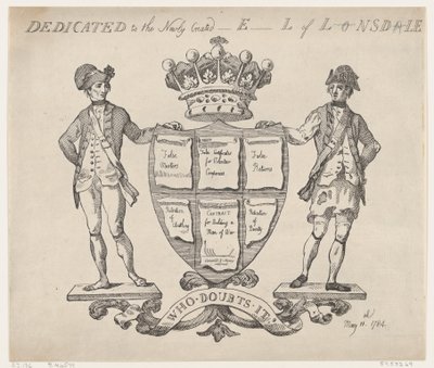 Opgedragen aan de pas geschapen E-l van L-nsd-le door Thomas Rowlandson
