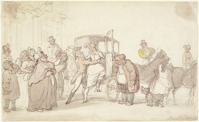 Vertrekscène door Thomas Rowlandson