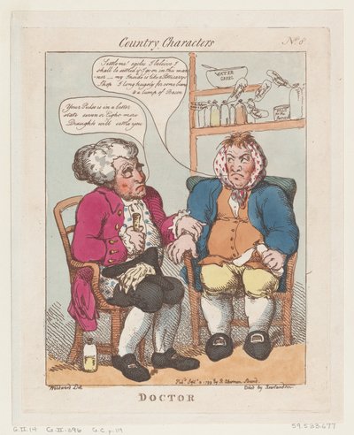 Dokter, 10 september 1799 door Thomas Rowlandson