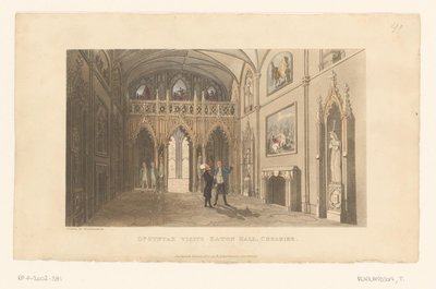 Doctor Syntax bezoekt Eaton Hall in Cheshire door Thomas Rowlandson