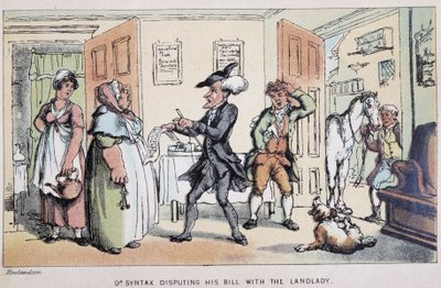 De dokter betwist een rekening (in een hotel?) - in "Doctor Syntax