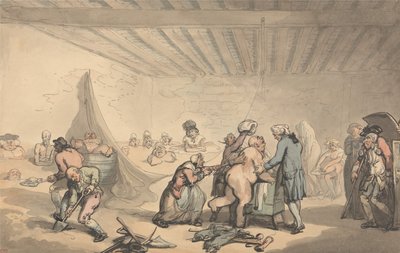 Het badhuis van dr. Graham door Thomas Rowlandson