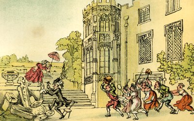 Dr. Syntax en de bijen door Thomas Rowlandson