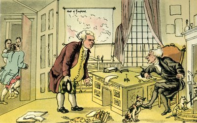 Dr. Syntax en de boekverkoper door Thomas Rowlandson