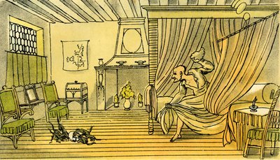 Dr. Syntax verliest zijn pruik door Thomas Rowlandson
