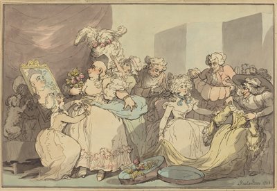 Aankleden voor een verjaardag door Thomas Rowlandson
