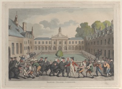 Emanuel College, Cambridge, 31 oktober 1811 door Thomas Rowlandson