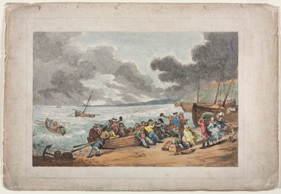 Vertrek uit Brighthelmstone naar Dieppe, 1787 door Thomas Rowlandson
