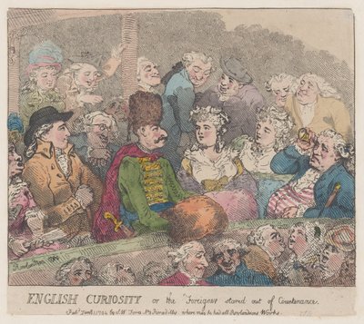 Engelse nieuwsgierigheid of de buitenlander uit de toon gekeken door Thomas Rowlandson