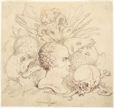 F. Josephus Gall, cranioloog door Thomas Rowlandson
