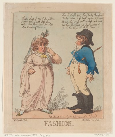 Mode, 2 april 1801 door Thomas Rowlandson