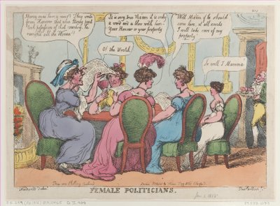 Vrouwelijke politici door Thomas Rowlandson