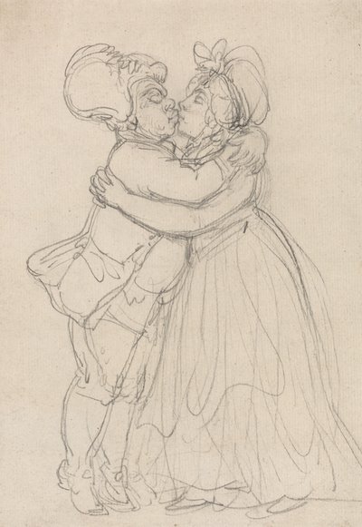Vergevingsgezinde geliefden door Thomas Rowlandson
