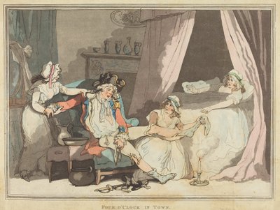 Vier uur in de stad door Thomas Rowlandson
