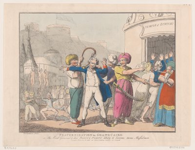 Broederschap in Groot Caïro, of De gekke generaal en zijn bonte gezelschap door Thomas Rowlandson