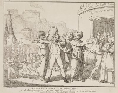 „Fraternization in Grand Cairo” of „De gekke generaal en zijn vrolijke gezelschap” – op weg naar tamme moslims door Thomas Rowlandson
