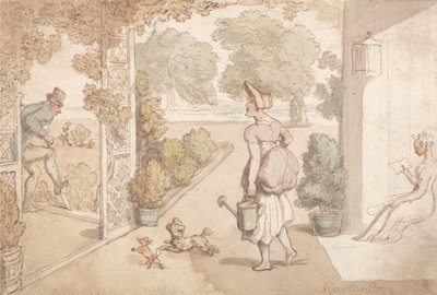 Tuinieren door Thomas Rowlandson
