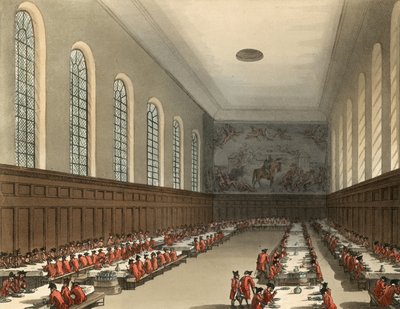Algemeen overzicht van het interieur van het Chelsea Hospital door Thomas Rowlandson