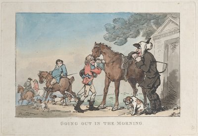 Uitgaan in de ochtend door Thomas Rowlandson