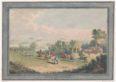 Hazenjacht door Thomas Rowlandson