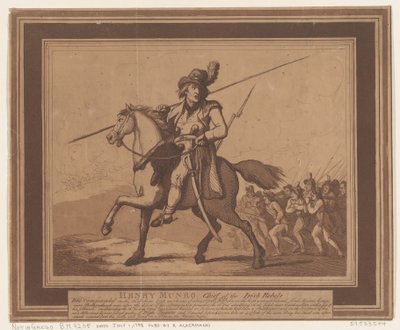 Henry Munro, leider van de Ierse opstandelingen door Thomas Rowlandson