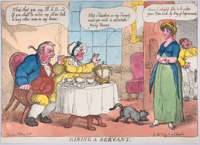 Een Dienstbode Inhuren, 1811 door Thomas Rowlandson
