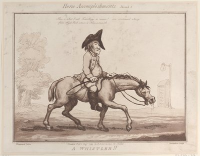 Paardprestaties, schets 3: Een fluiter!!, 1 augustus 1799 door Thomas Rowlandson