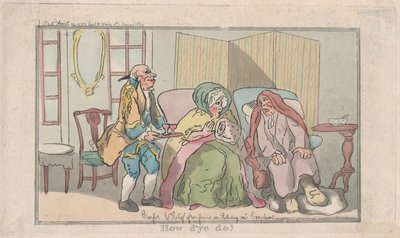 Hoe gaat het, 10 april 1792 door Thomas Rowlandson