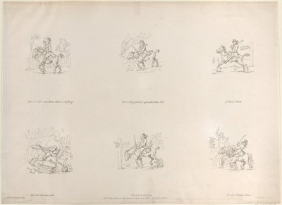 Hoe elk paard, merrie of ruin te draaien, hoe elegant en aangenaam bergaf te rijden..., 1 maart 1803 door Thomas Rowlandson