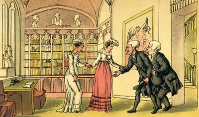 Inleiding tot het hofmaken door Thomas Rowlandson
