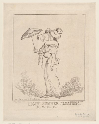 Lichte zomerkleding, 10 september 1801 door Thomas Rowlandson