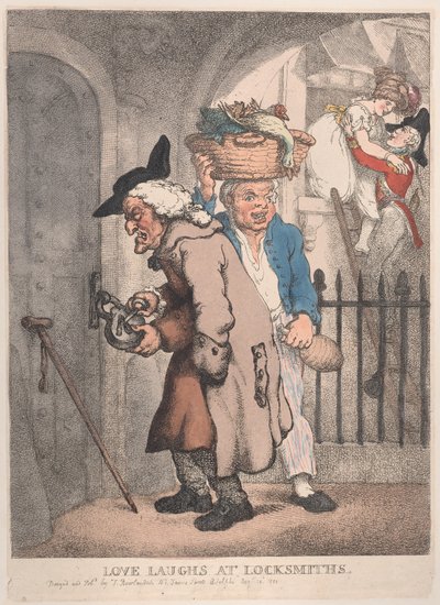 Liefde lacht om slotenmakers, 20 augustus 1811 door Thomas Rowlandson