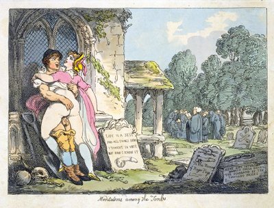 Meditaties tussen de graven door Thomas Rowlandson