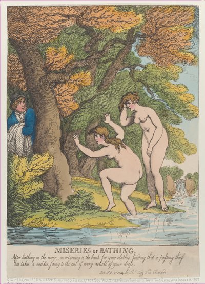 Ellende van het baden, [1 april 1808], heruitgegeven 1 september 1814 door Thomas Rowlandson