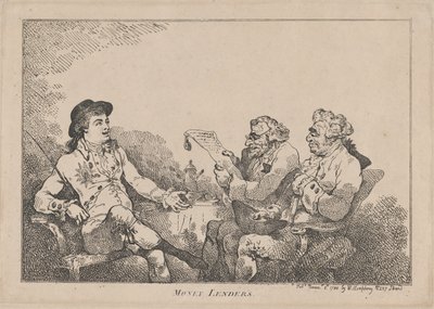 Geldschieters, 8 november 1784 door Thomas Rowlandson