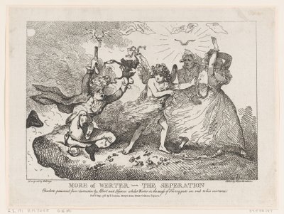 Meer van Werther-De Scheiding: Charlotte gered van vernietiging door Albert en ..., 6 mei 1786 door Thomas Rowlandson