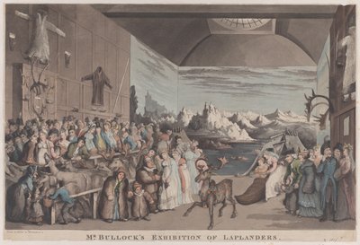 De tentoonstelling van Laplanders van Mr. Bullock, 8 februari 1822 door Thomas Rowlandson